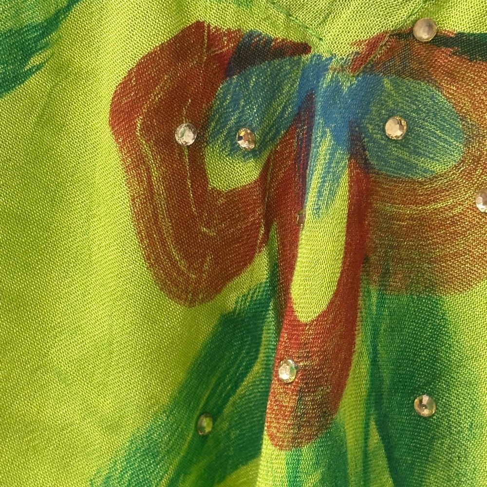 Sunflower Tie Dye Floral Beach Cover ups - Picture 3 of 9